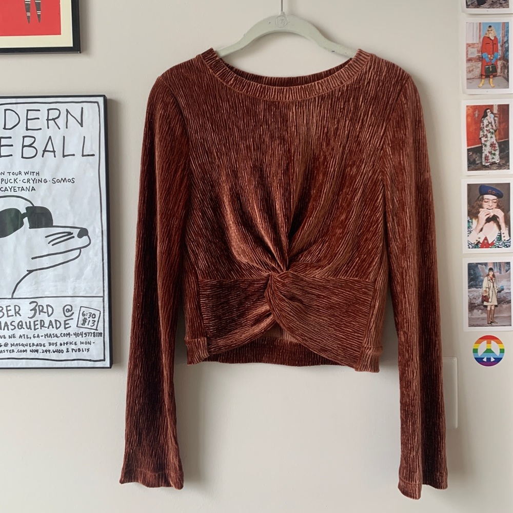 Velvet textured blouse